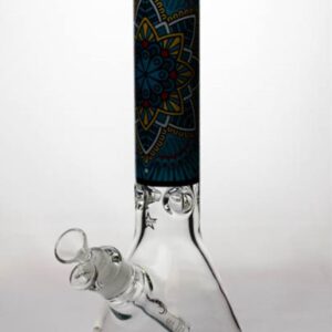 14" Geometric Heavy Glass Beaker Water Bong For Sale | Free NZ Shipping