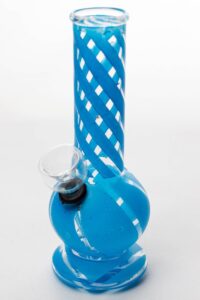 6″ hollow base glass water bong