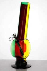 12" Acrylic Rasta Water Pipe | Acrylic Bongs For Sale | Free NZ Shipping
