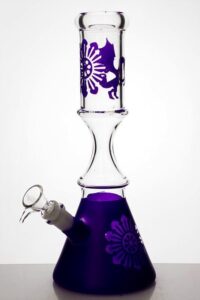 12″ color coated glass water bongs
