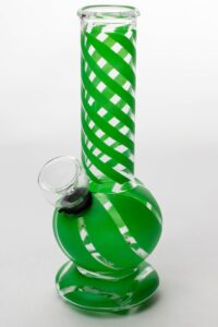 6″ hollow base glass water bong