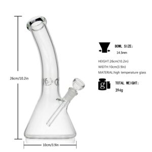 10"Clear Glass Weed Beaker Bong | Water Pipes For Sale | Free NZ Shipping