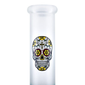 10" Skull Frosted Glass Water Beaker Bong For Sale | Free NZ Shipping