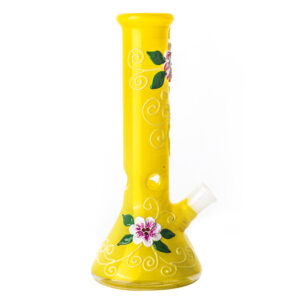 10 Yellow Glass Beaker Bong  Portable Bongs For Sale  Free NZ Shipping