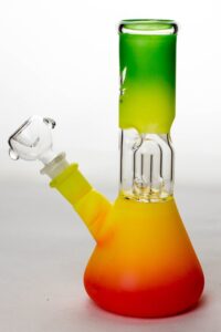8″ rasta dome percolator beaker water bong