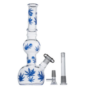 11" Marijuana Leaf Glass Bong | Water Pipes For Sale | Free NZ Shipping