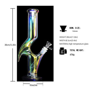 11" Metallic Novelty Glass Bong | Water Pipes For Sale | Free NZ Shipping