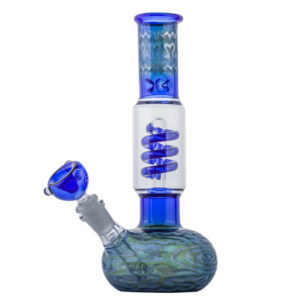 11" Spiral Perc Blue Beaker Bong/Water Pipes For Sale | Free NZ Shipping