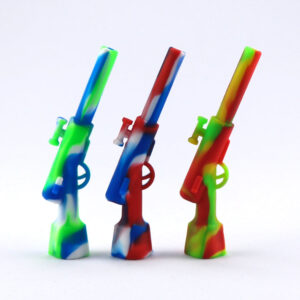 Rifle Silicone Pipe w/ Stainless Steel Bowl