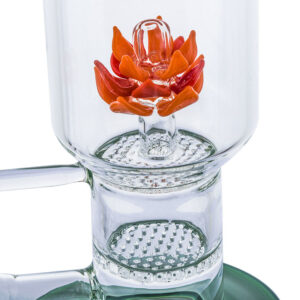 12" Lotus Honeycomb Perc Glass Water Bong For Sale | Free NZ Shipping