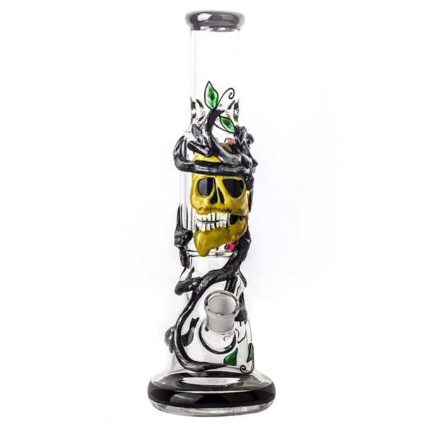 12 Skull Pattern Novelty Glass Beaker Bong For Sale  Free NZ Shipping