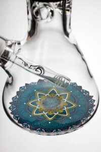14" Geometric Heavy Glass Beaker Water Bong For Sale | Free NZ Shipping