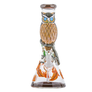 13" Owl Theme Glass Beaker Bong | Water Pipes For Sale | Free NZ Shipping