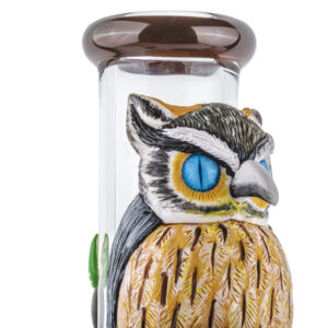 13" Owl Theme Glass Beaker Bong | Water Pipes For Sale | Free NZ Shipping