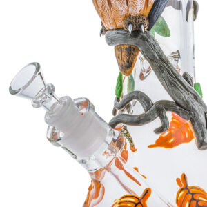13" Owl Theme Glass Beaker Bong | Water Pipes For Sale | Free NZ Shipping