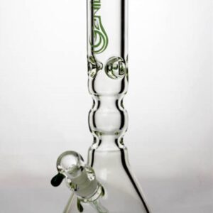 14.5" Genie Color Dot Curved Tube | Water Glass Bongs | Free NZ Shipping