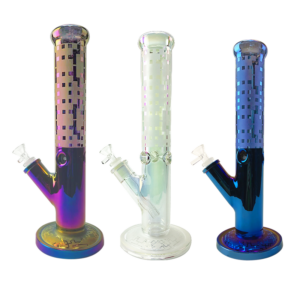 14" Colored Straight Tube Glass Bong/Bongs For Sale | Free NZ Shipping