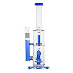 14" Double Showerhead Perc Glass Water Bong For Sale | Free NZ Shipping