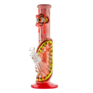 14" Glow-In-The-Dark Horror Glass Bong/Bongs For Sale | Free NZ Shipping