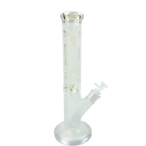 14" Printed Straight Tube Glass Water Bong For Sale | Free NZ Shipping