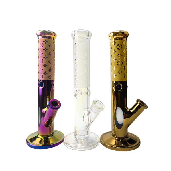 14" Straight Neck Painting Glass Bong/Bongs For Sale | Free NZ Shipping