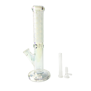 14" Straight Neck Painting Glass Bong/Bongs For Sale | Free NZ Shipping