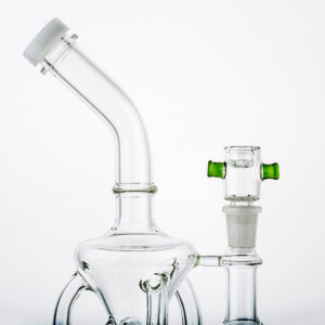 14mm Male Bong Bowl With Green Handles | For Sale | Free NZ Shipping