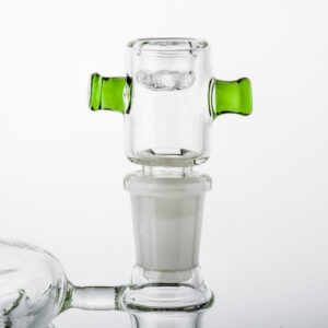 14mm Male Bong Bowl With Green Handles | For Sale | Free NZ Shipping