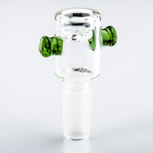14mm Male Bong Bowl With Green Handles | For Sale | Free NZ Shipping