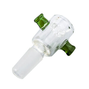 14mm Male Bong Bowl With Green Handles | For Sale | Free NZ Shipping