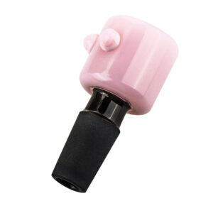 14mm Male Pink&Black Bong Bowl With Handles | For Sale | Free NZ Shipping