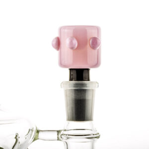 14mm Male Pink&Black Bong Bowl With Handles | For Sale | Free NZ Shipping