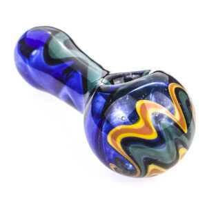 Fumed Color Changing Glass Spoon Pipe w/ Swirl Pattern | Free NZ Shipping