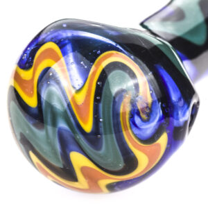 Fumed Color Changing Glass Spoon Pipe w/ Swirl Pattern | Free NZ Shipping