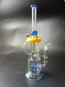 15" Straight Honeybee Glass Percolator Bong For Sale | Free NZ Shipping