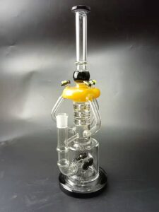 15" Straight Honeybee Glass Percolator Bong For Sale | Free NZ Shipping