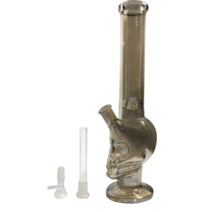 15" Straight Skull Glass Bong | Water Pipes For Sale | Free NZ Shipping