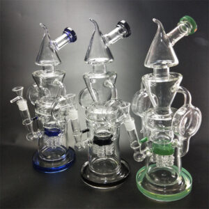 15" Triangle Recycler Glass Bong/Water Pipes For Sale | Free NZ Shipping