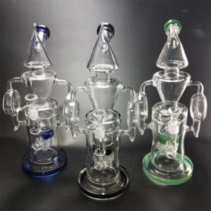 15" Triangle Recycler Glass Bong/Water Pipes For Sale | Free NZ Shipping