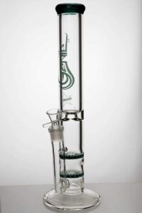 15" Double Flat Glass Water Bong | Bongs For Sale | Free NZ Shipping