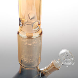 16" Tree Perc Gold Colored Beaker Glass Bong For Sale | Free NZ Shipping