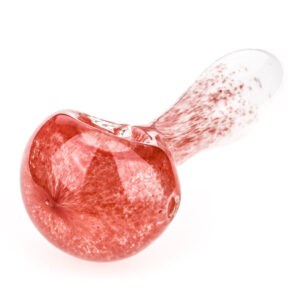 Lightcoral Frit Glass Spoon Pipe | Weed Bowls For Sale | Free NZ Shipping