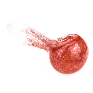 Lightcoral Frit Glass Spoon Pipe | Weed Bowls For Sale | Free NZ Shipping