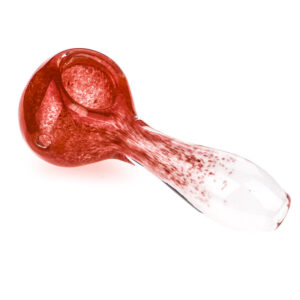 Lightcoral Frit Glass Spoon Pipe | Weed Bowls For Sale | Free NZ Shipping