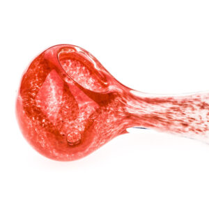 Lightcoral Frit Glass Spoon Pipe | Weed Bowls For Sale | Free NZ Shipping