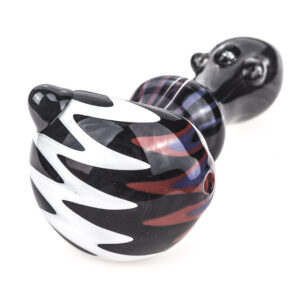 Zigzag Pattern Glass Spoon Pipe w/ Marbles For Sale | Free NZ Shipping