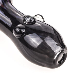 Zigzag Pattern Glass Spoon Pipe w/ Marbles For Sale | Free NZ Shipping