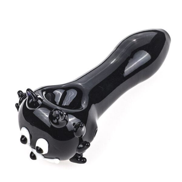 Black Glass Spoon Pipe