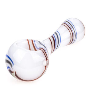 Spiral White Glass Spoon Pipe | Weed Bowls For Sale | Free NZ Shipping