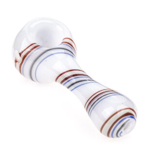 Spiral White Glass Spoon Pipe | Weed Bowls For Sale | Free NZ Shipping